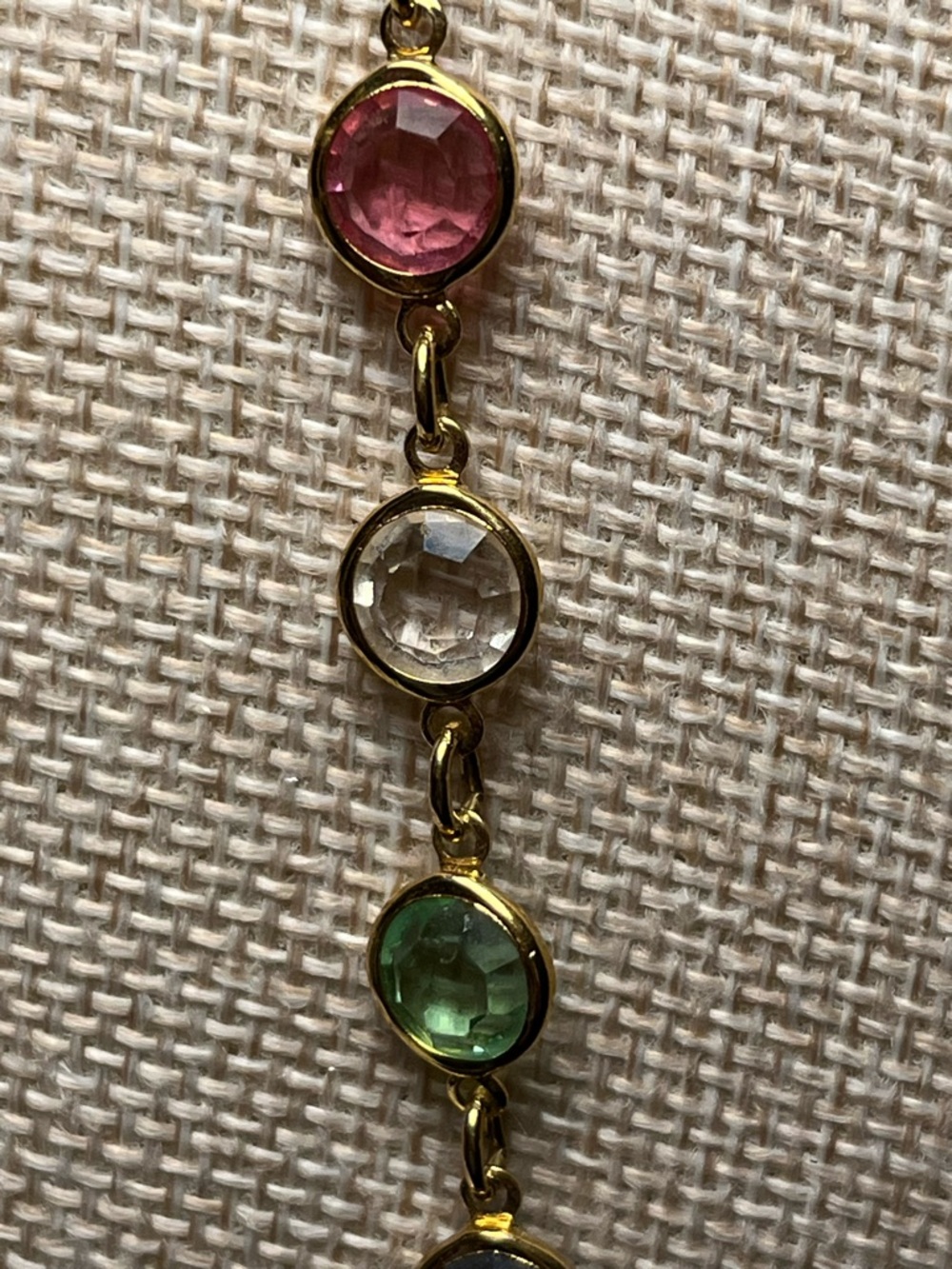 Swarovski Crystal Pastel Bezel vintage necklace EUC - Picture 7 of 7